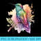 Hummingbird Watercolor Art Design - PNG Image Download - Perfect for Sublimation Art