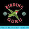 BIRDING GURU with Ruby Throated Hummingbird - PNG design assets - Add a Festive Touch to Every Day