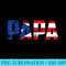 Papa Puerto Rico Flag Pride Fathers Day Puerto Rican Men - Fashionable Shirt Design - Spice Up Your Sublimation Projects