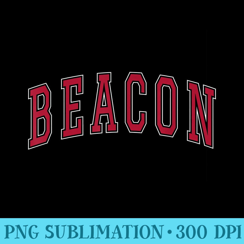 Beacon New York Souvenir College Style Red Text - Sublimation graphics PNG - Stunning Sublimation Graphics