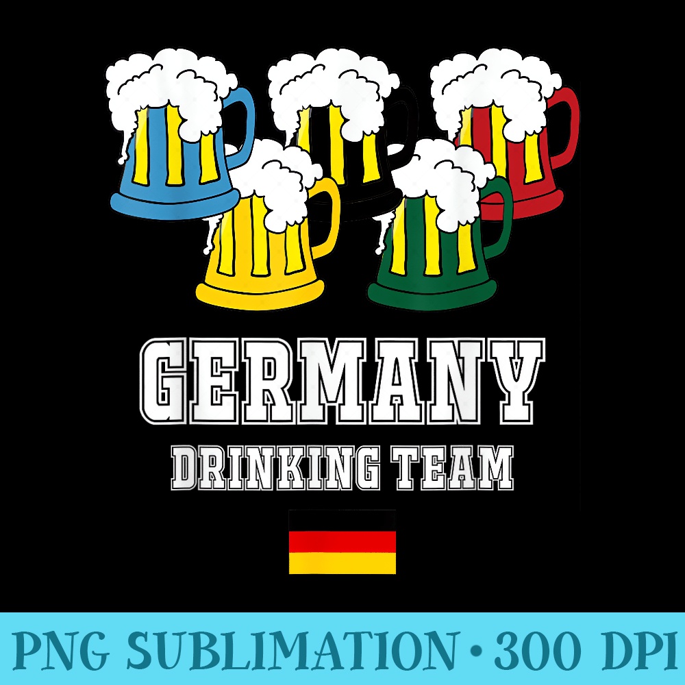 Germany Drinking Team Sports Games Deutschland Flag - Transparent PNG Download - Fashionable and Fearless