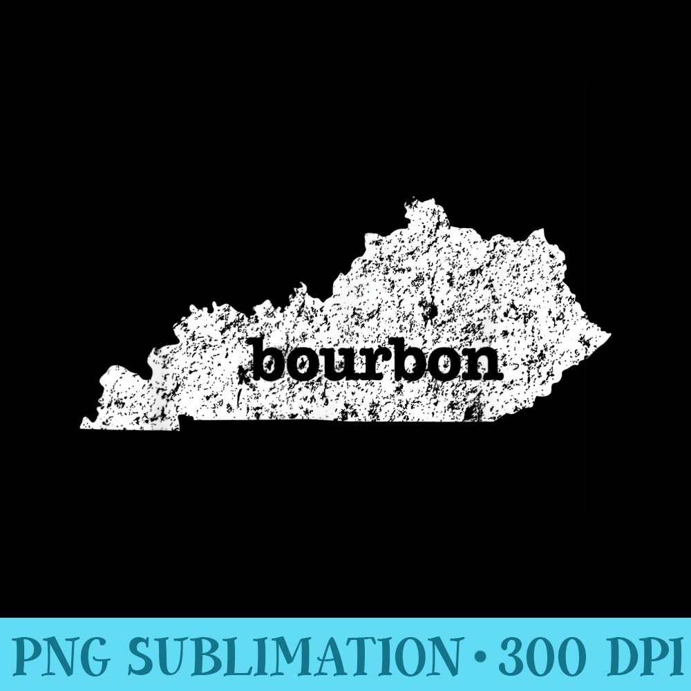 Kentucky Bourbon Love Home State Distressed Graphic - High Quality PNG Files - High Resolution And Print-Ready Designs