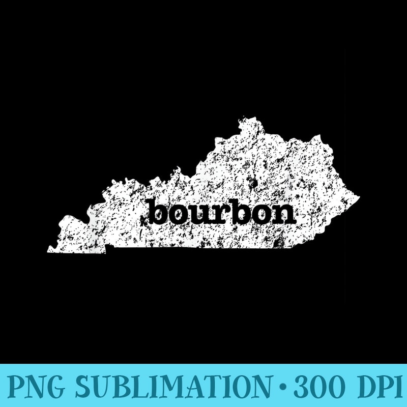 Kentucky Bourbon Love Home State Distressed Graphic - High Quality PNG Files - High Resolution And Print-Ready Designs