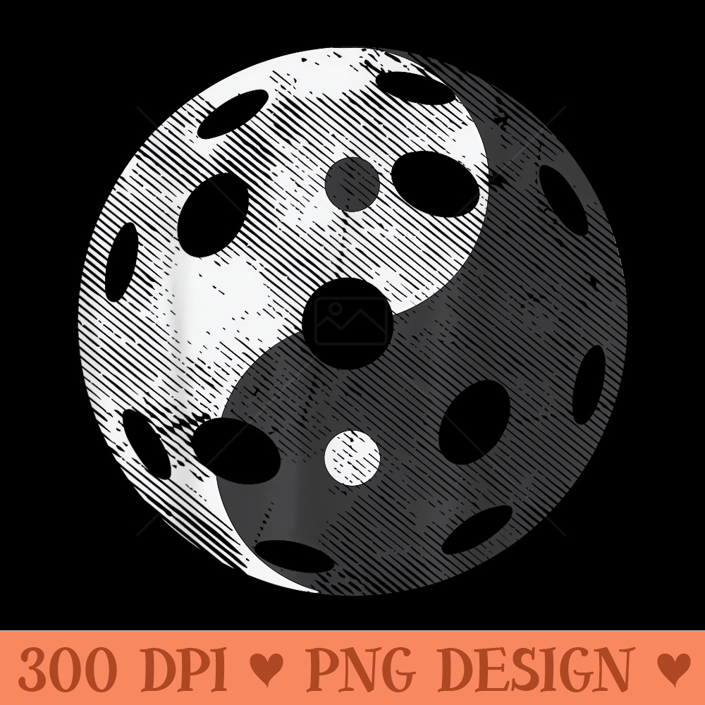 Pickleball Yin Yang Vintage Pickle Ball Sport - PNG Download - Quick And Seamless Download Process