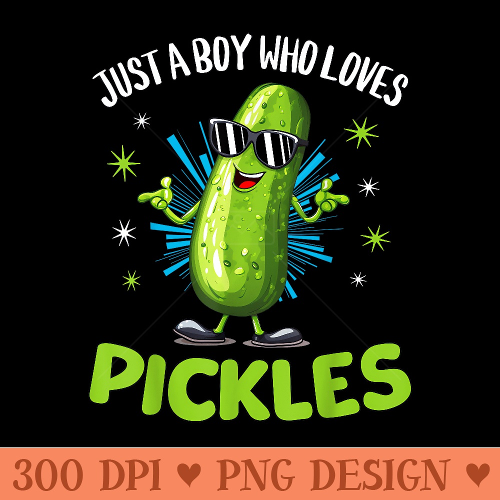 Just A Who Loves Pickles Funny Dill Pickle Sunglasses - Printable PNG Images - High Resolution And Print Ready Designs