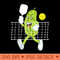Pickle Playing Pickleball Funny Pickleball Paddleball - PNG Design Files - Quick And Seamless Download Process
