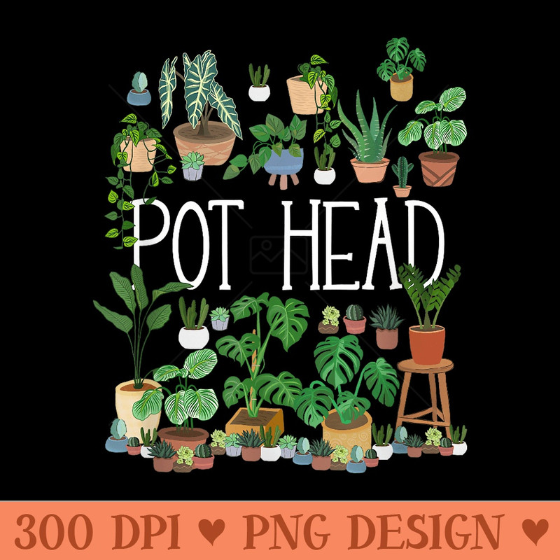 Gardening Potted Plant Lover Pot Head Gardener Garden - PNG Clipart for Graphic Design - High Resolution And Print Ready Designs