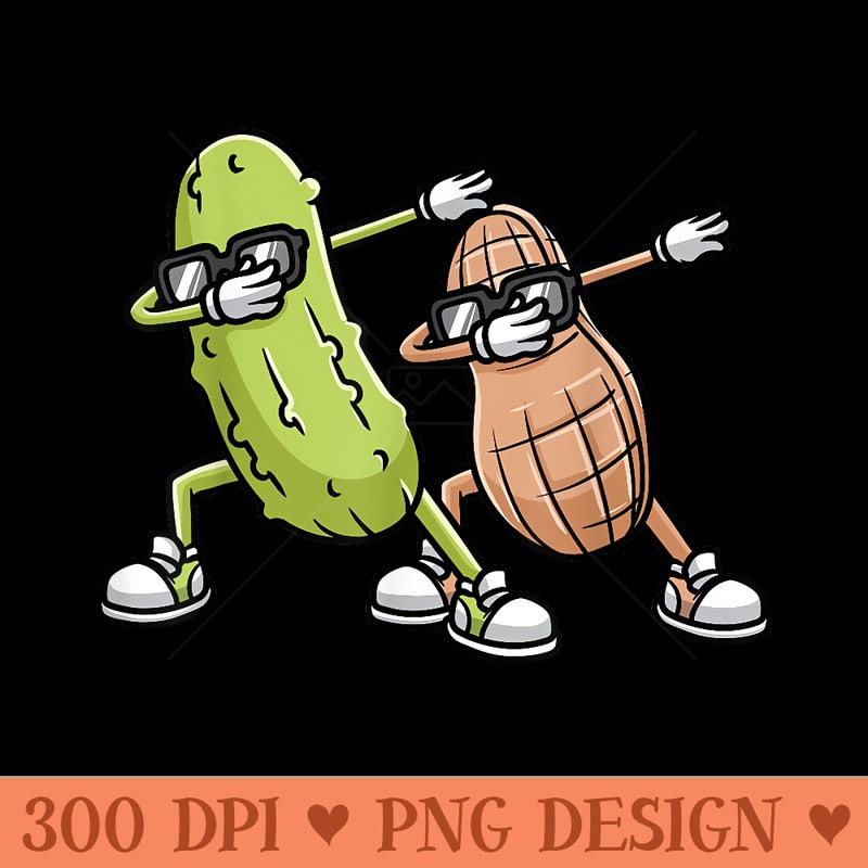 Peanut and Pickle Dabbing Peanut Butter Lover - Printable PNG Images - Unlock Vibrant Sublimation Designs