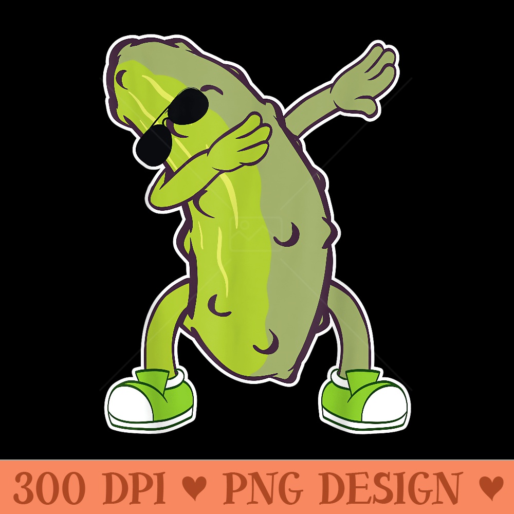 Dabbing Pickle Dancing Cucumber Apparel Item - PNG download with transparent background - Quick And Seamless Download Process