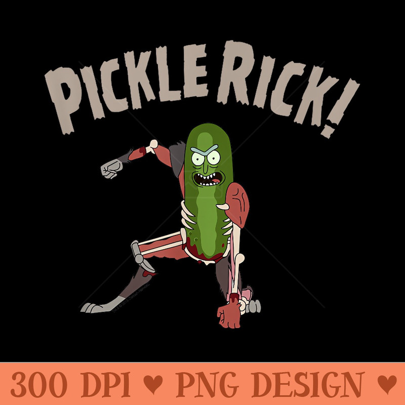 Rick and Morty Pickle Rick Action Pose - PNG Download - Versatile And Customizable Designs