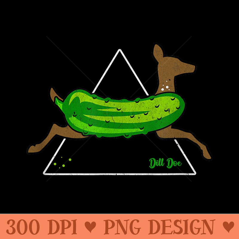 Dill Doe Funny Pickle Deer Mix Up - PNG download with transparent background - Unique And Exclusive Designs