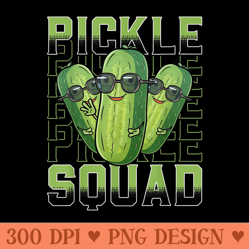 Pickle Squad Cucumber Cute Pickle Jar Funny Pickle - PNG download - Lifetime Access To Purchased Files