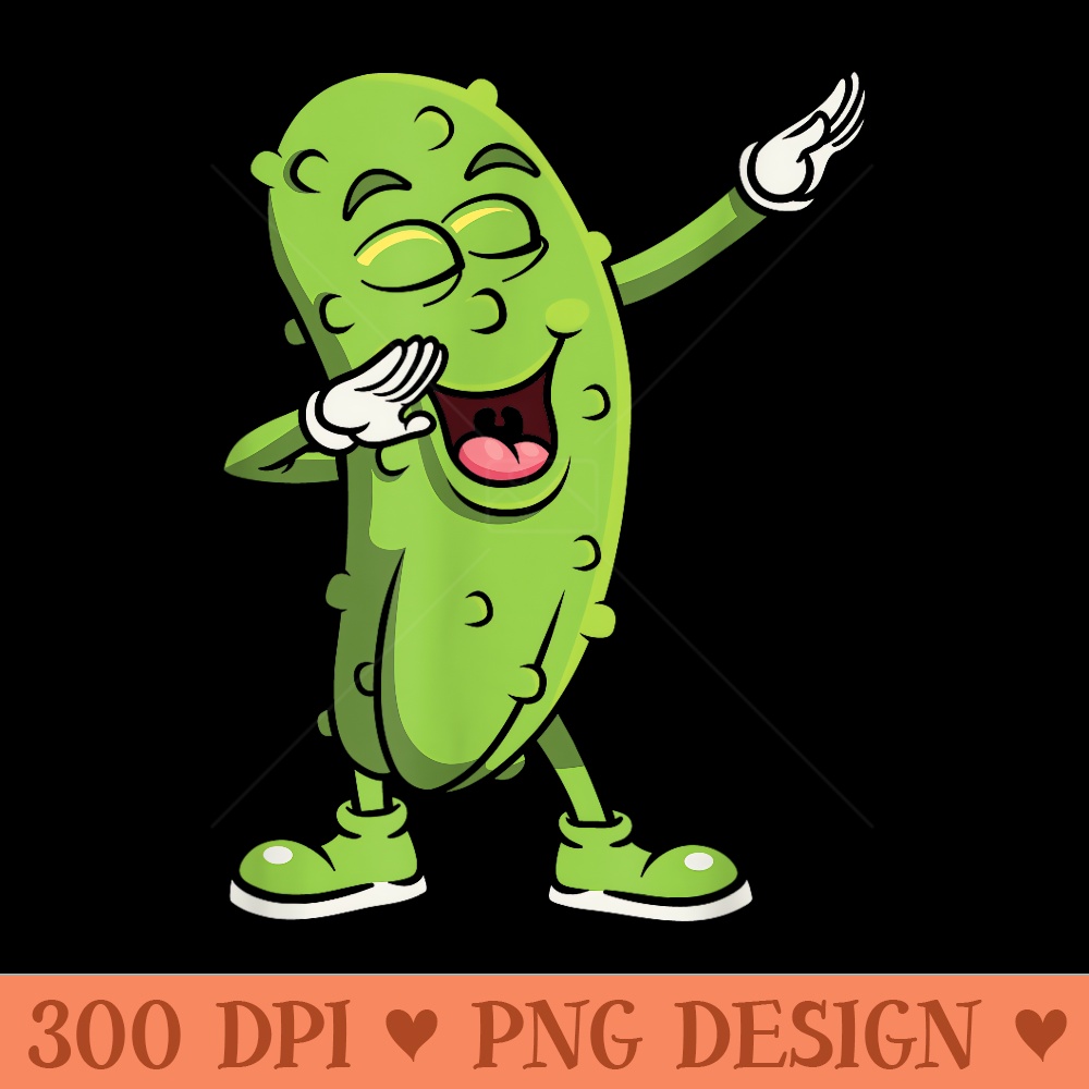 Dabbing Pickle Cucumber Vegetarian Vegan Pickles Lover - High Quality PNG Clipart - Perfect for Sublimation Mastery