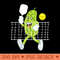 Pickle Playing Pickleball Funny Pickleball Paddleball - Unique Sublimation PNG Download - Perfect for Sublimation Art
