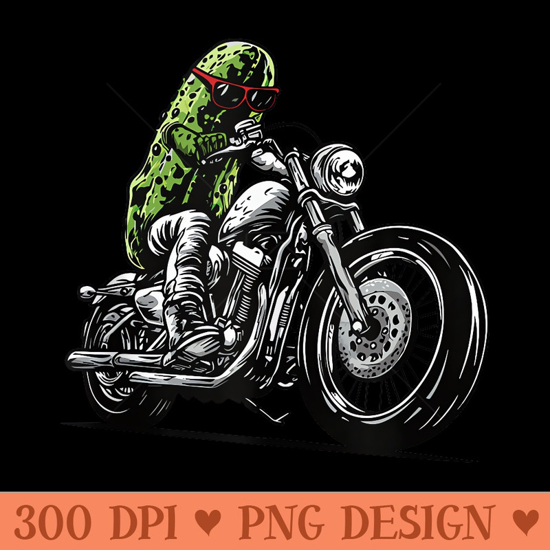 Pickle Motorcycle Biker Cucumber Vegetables - High Resolution PNG download - Premium Quality PNG Artwork