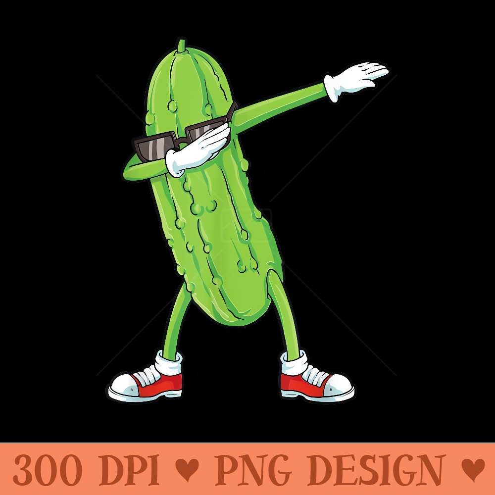 Funny Dabbing Pickle  Cute Dancing Cucumber Pickle Lover - Exclusive PNG designs - Create with Confidence