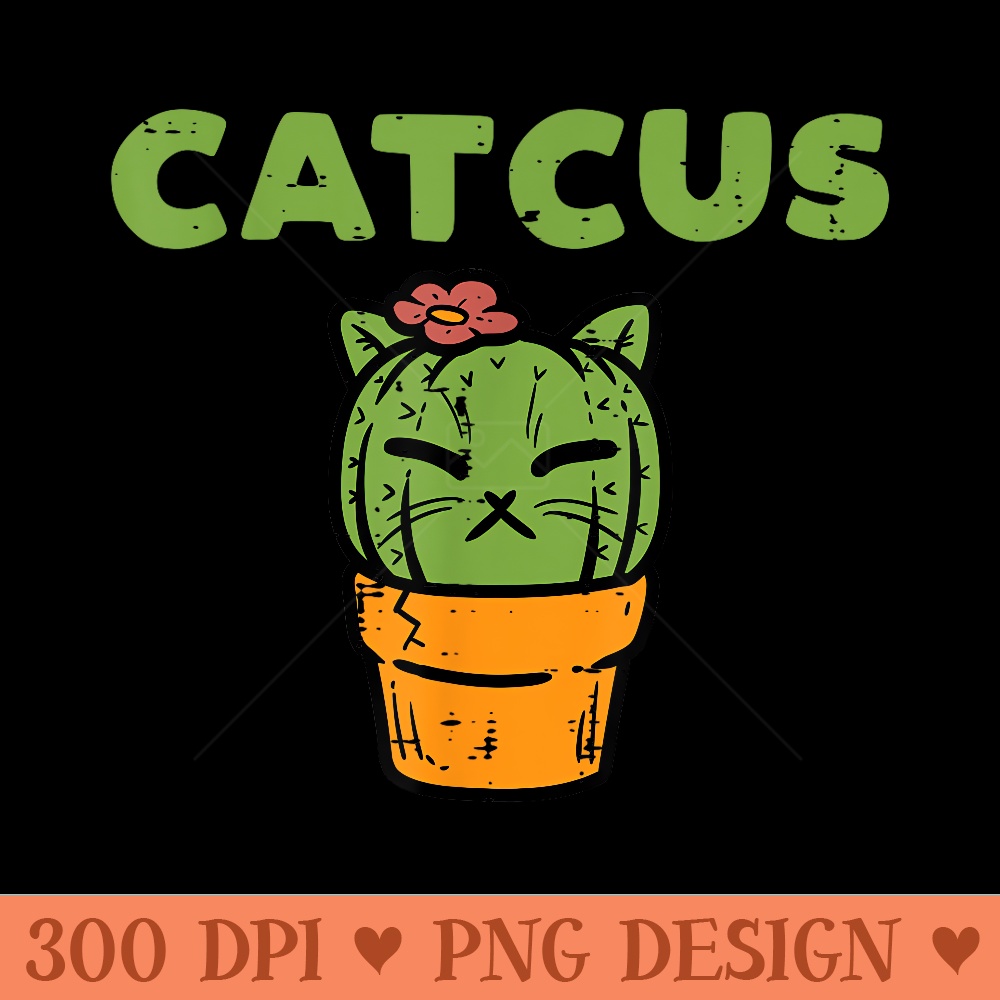 Cat Cactus Cute Succulent Plant Kitten Women Girls - PNG graphics - Trendsetting And Modern Collections