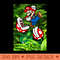 Nintendo Super Mario Piranha Plant Jungle Graphic T - Digital PNG Downloads - Trendsetting And Modern Collections