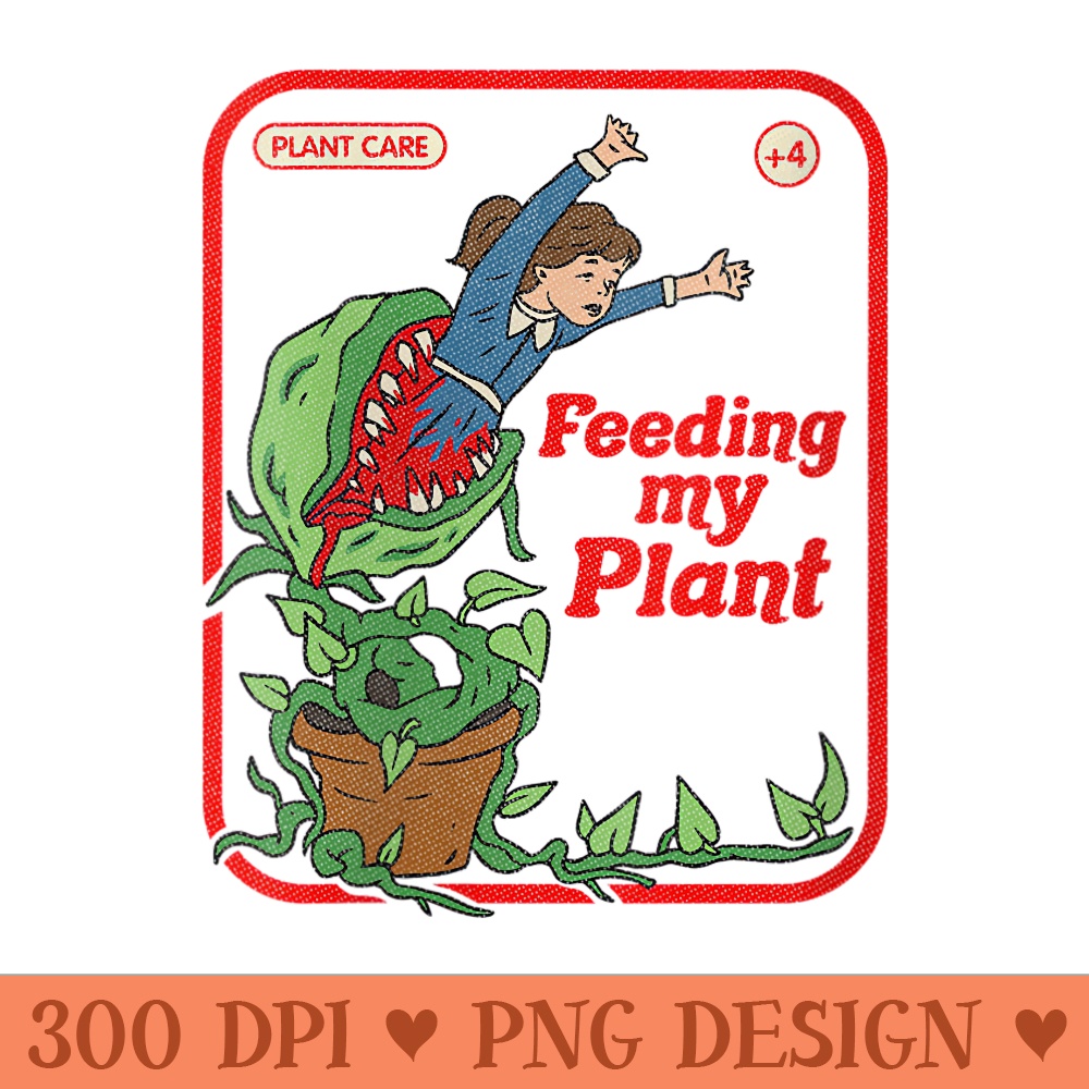 Womens Feeding My Plant Occult Horror Goth VIntage Childgame - Vector PNG Clipart - Revolutionize Your Designs