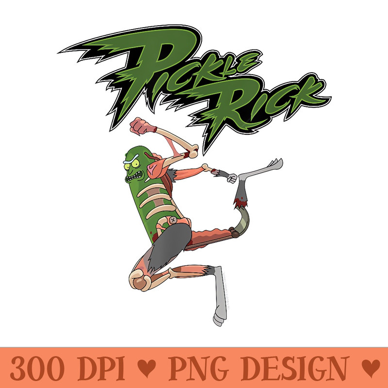 Rick and Morty Jumping Pickle Rick T - Exclusive PNG designs - Instant Access To Downloadable Files