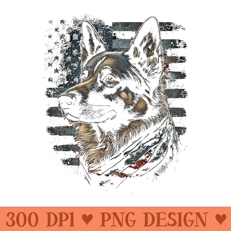 German Shepherd USA Flag Patriotic Shepherd - PNG download for graphic design - Limited Edition And Exclusive Designs