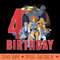 ThunderCats Happy 4th Birthday Raglan Baseball - High Resolution PNG Designs - Limited Edition And Exclusive Designs
