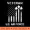 Veteran of the US Air Force Patriotic USA Flag USAF - Exclusive PNG designs - Bold & Eye Catching