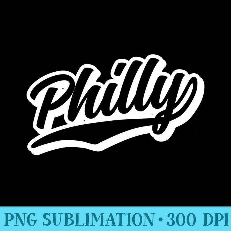 Philly Outline Script Philadelphia Love 1970s Swoosh Dark - | Inspire ...