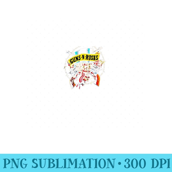 Official Guns N Roses Skull Guns - Ready To Print PNG Design | Inspire ...