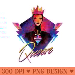 disney villains evil queen neon 90s rock band - png clipart