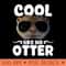 Cool Like No Otter Aquatic Mammal Pun Otter Premium - PNG Clipart for Graphic Design - Create with Confidence