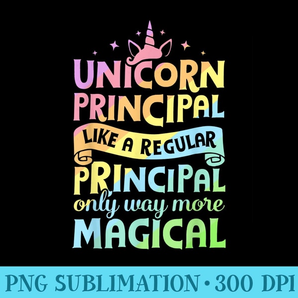 Unicorn Principal Back To School Teacher Appreciation - PNG Picture Gallery Download - Add a Festive Touch to Every Day