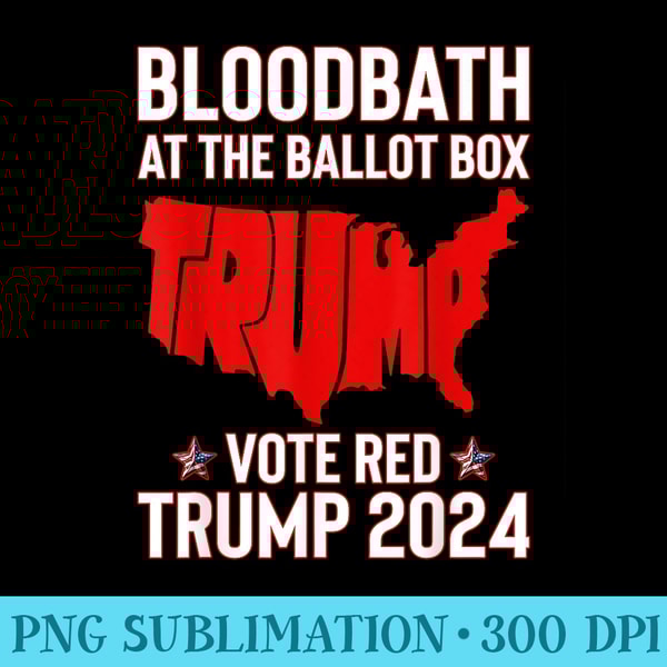 Trump Bloodbath At The Ballot Box 2024 Vote Red USA Map MAGA - Digital PNG Downloads - Add a Festive Touch to Every Day