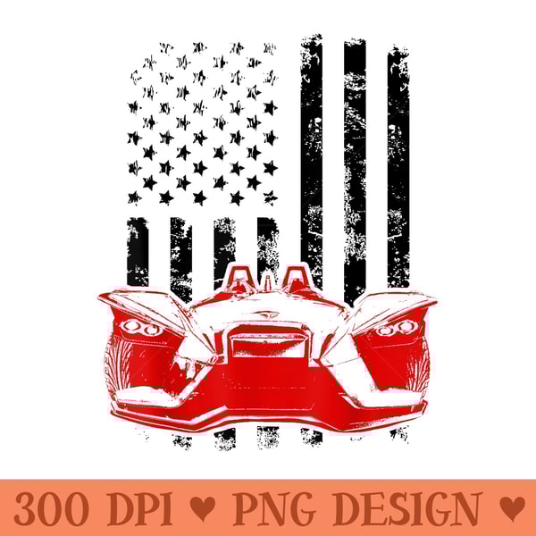 Slingshot Car American USA Flag Patriotic Sling shot - Trendy PNG Designs - Unlock Vibrant Sublimation Designs