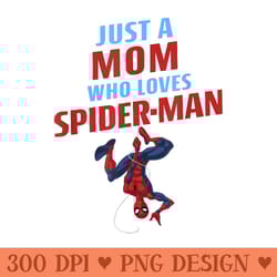 marvel spiderman classic just a mom who loves spiderman - png clipart download