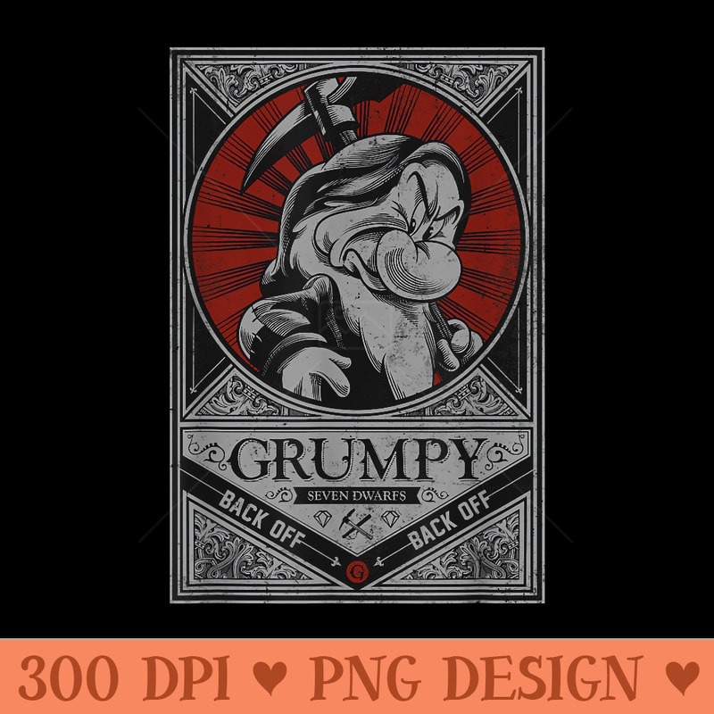 Disney Grumpy Grumpster Dwarf - Printable PNG Graphics | Inspire Uplift
