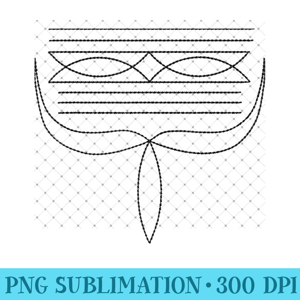 Western Cowboy Boot Stitch Toe Bug Pattern - Printable PNG G | Inspire Uplift western-cowboy-boot-stitch-toe-bug-pattern-printable-png-g-inspire-uplift