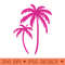 Pink Pocket Palm Tree Cute Summer Vacation - Unique Sublimation PNG Download - Stunning Sublimation Graphics