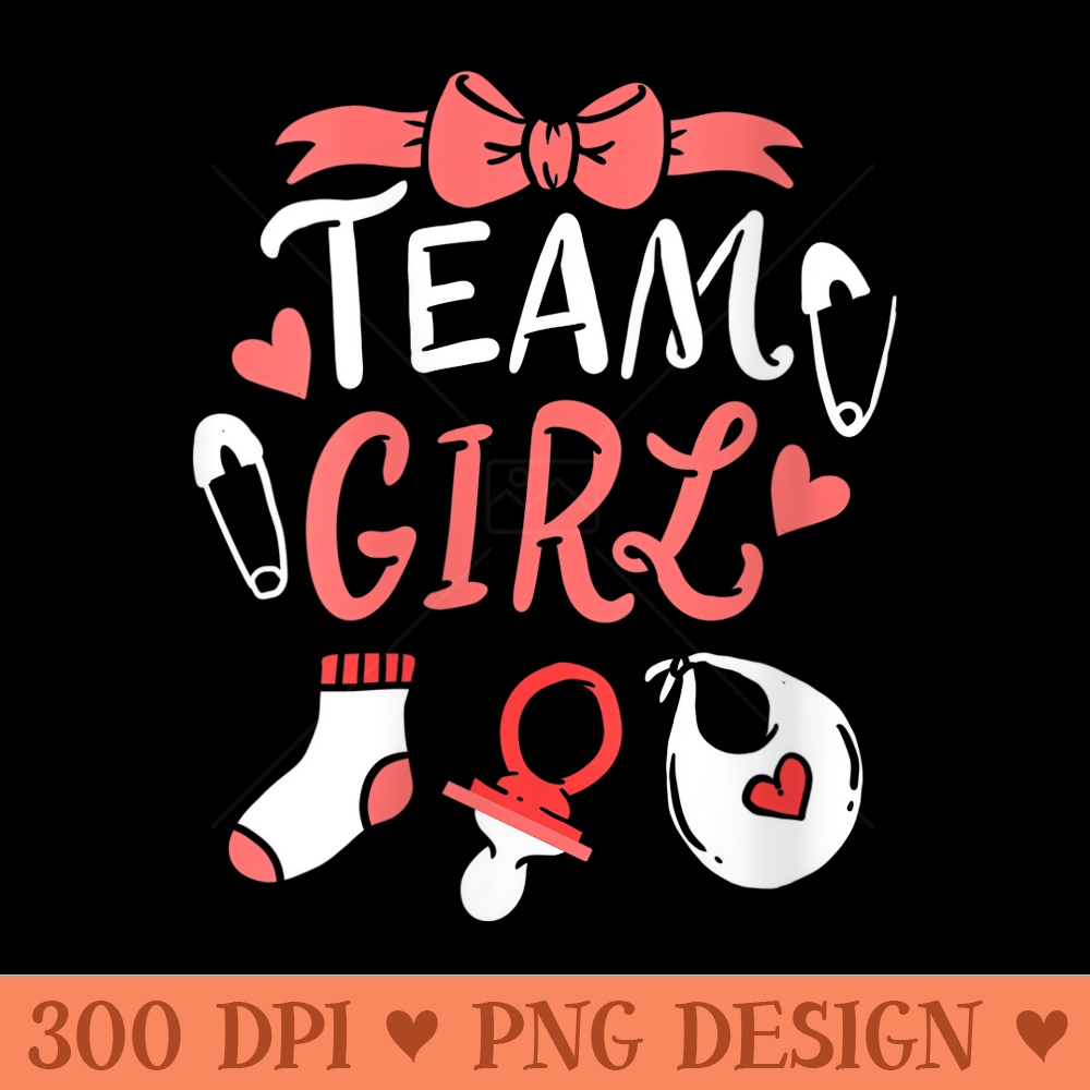 s Team Girl Gender Reveal Party Pink Blue Baby Announcement - PNG clipart download - Perfect for Personalization