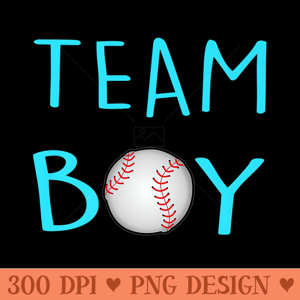Team Cute Baseball Gender Reveal Team Blue Funny Saying Premium - Unique Sublimation PNG Download - Perfect for Sublimation Art