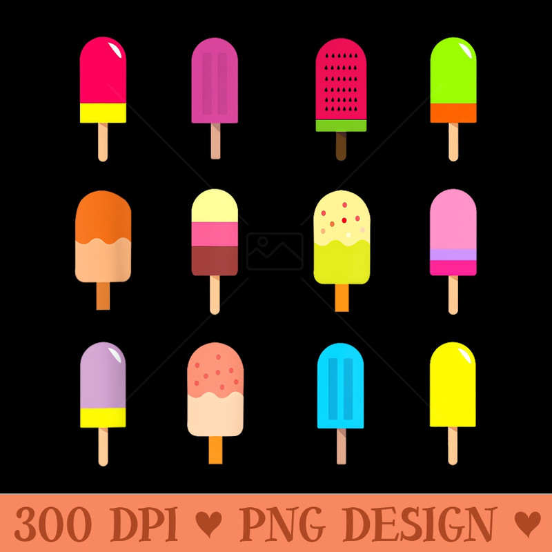 Novelty Popsicle Funny Summer Design Ice Cream - PNG Prints - Spice Up Your Sublimation Projects