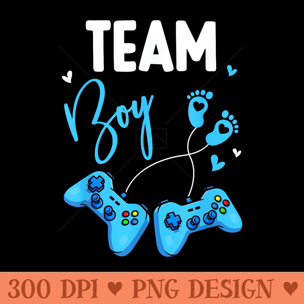 Team Gender Reveal Baby Video Games Gamer - High Quality PNG files - Spice Up Your Sublimation Projects