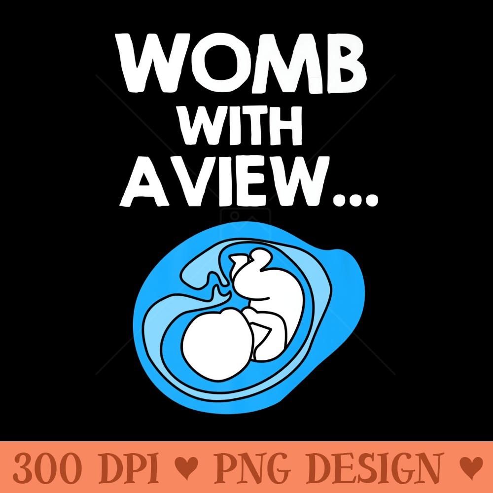 Team Gender Reveal Womb With A View Premium - Sublimation PNG Designs - Stunning Sublimation Graphics