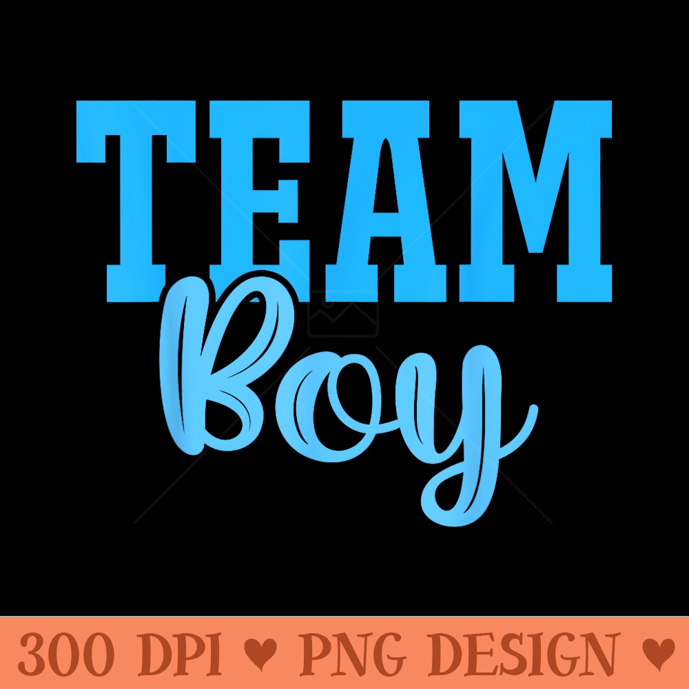 Team Team Girl Blue Gender Reveal Party Matching Family - PNG Clipart - Unlock Vibrant Sublimation Designs