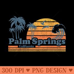 palm springs california beach vacation cute cali 70s retro - sublimation png designs