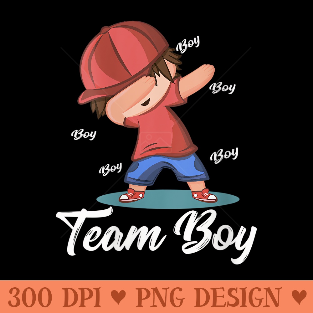 s Team Baby Shower Gender Reveal Party Dabbing in Cap - Exclusive PNG designs - Premium Quality PNG Artwork
