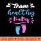Mens Team Girl Healthy Baby cute Shower Gender Reveal Party - Ready To Print PNG Designs - Transform Your Sublimation Creations