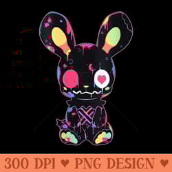 s goth bunny kawaii rabbit cute gothic outfit egirl grunge - clipart png