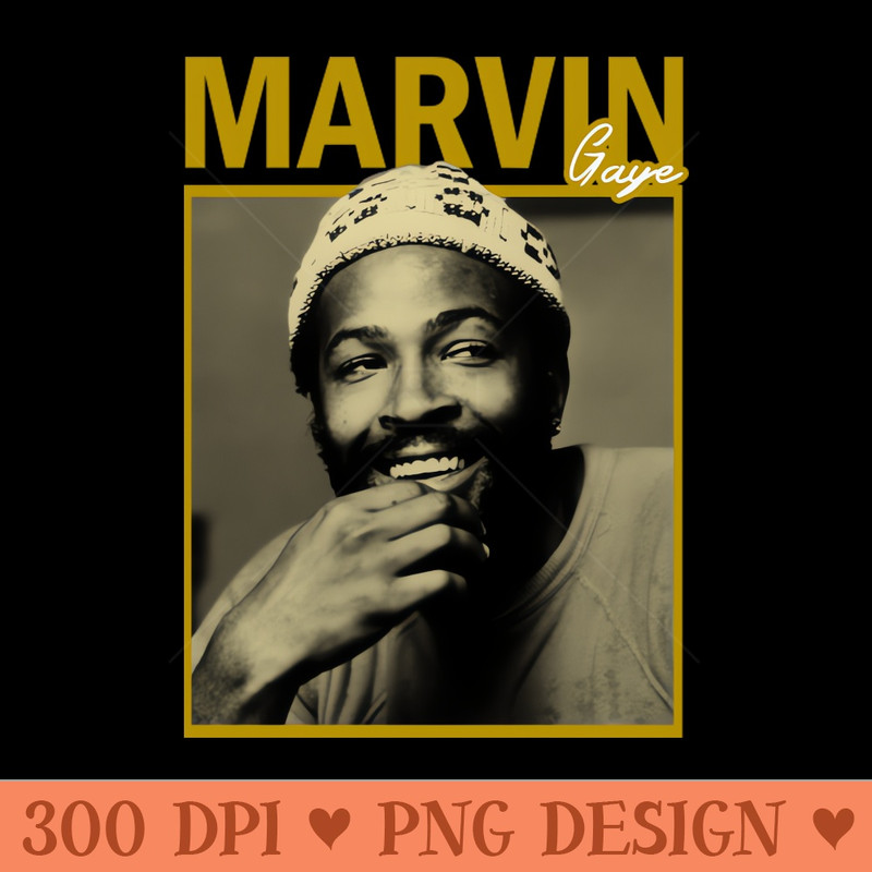 Marvin Gaye Retro - PNG Graphics - Enhance Your Apparel