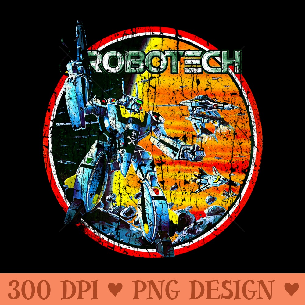 robotech 80s Cartoon Vintage - PNG Prints - Instant Access To Downloadable Files